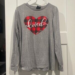 Love in Faith Gray "Loved" T-Shirt